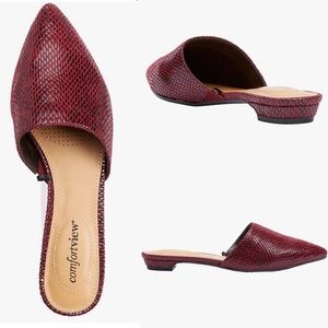 COMFORTVIEW marley mule slip on flat shoe size 10 wide